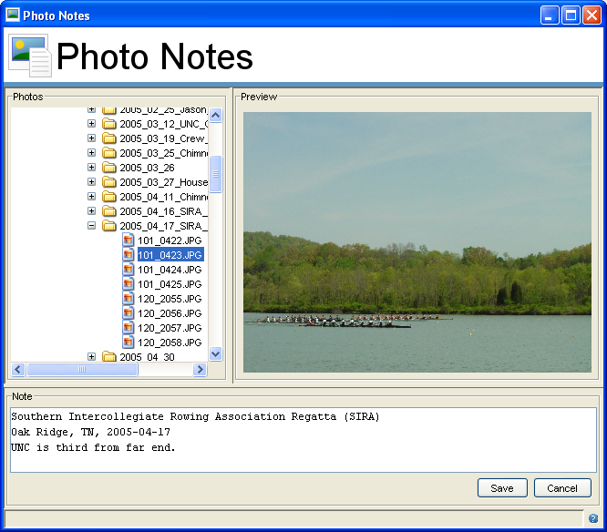 Screenshot of Photo Notes